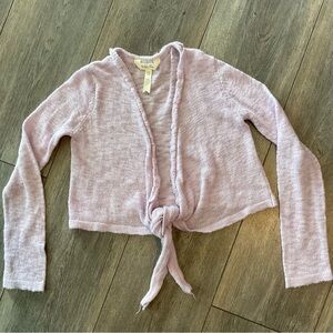 Matilda Jane Lavender Tie-Front Can You Imagine Cardigan, Girls Size 8